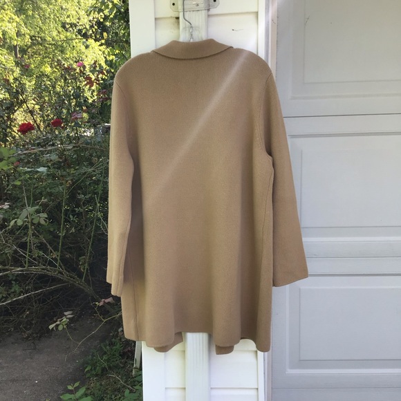 NWT Talbots Beautiful Thick Tan Open Front Cardi - Picture 4 of 5